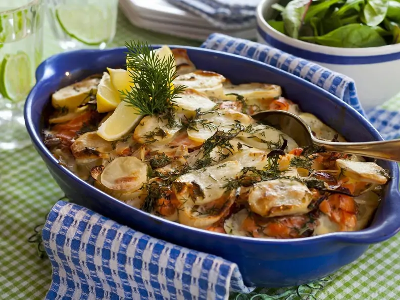 Kartoffel-Wildlachs-Gratin