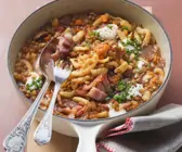Linsen-Speck-Topf mit Spätzle