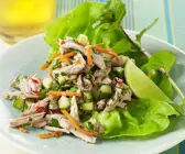 Wrap auf thailändische Art mit Pute und Limetten-Bier-Vinaigrette
