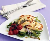 Gebratener Halloumi mit Salat