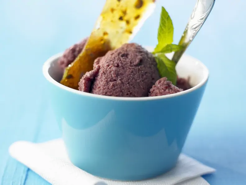 Sorbet aus Acaibeeren