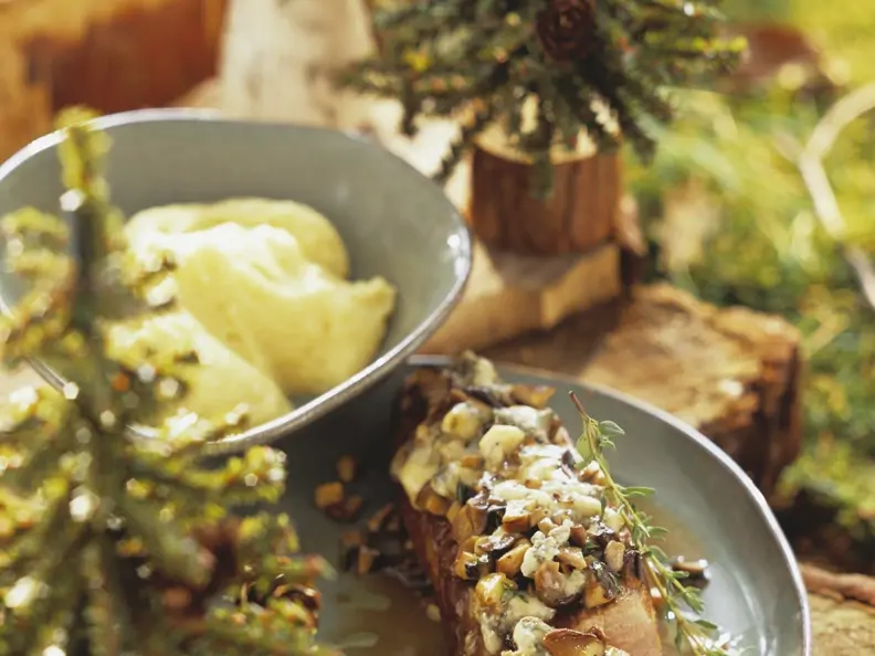 Kalbsfilet mit Kastanienhaube