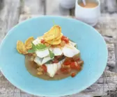 Kabeljaufilet in Caldeirada-Sud