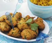 Linsenkroketten mit Koriandergrün