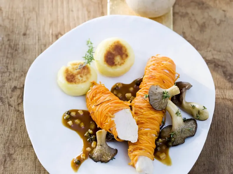 Kaninchenfilet im Möhrenmantel