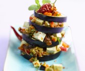 Aubergine mit Tofu und Gemüse