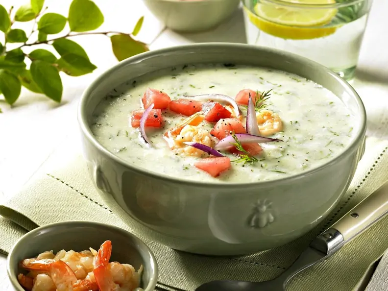 Gurken-Garnelen-Suppe