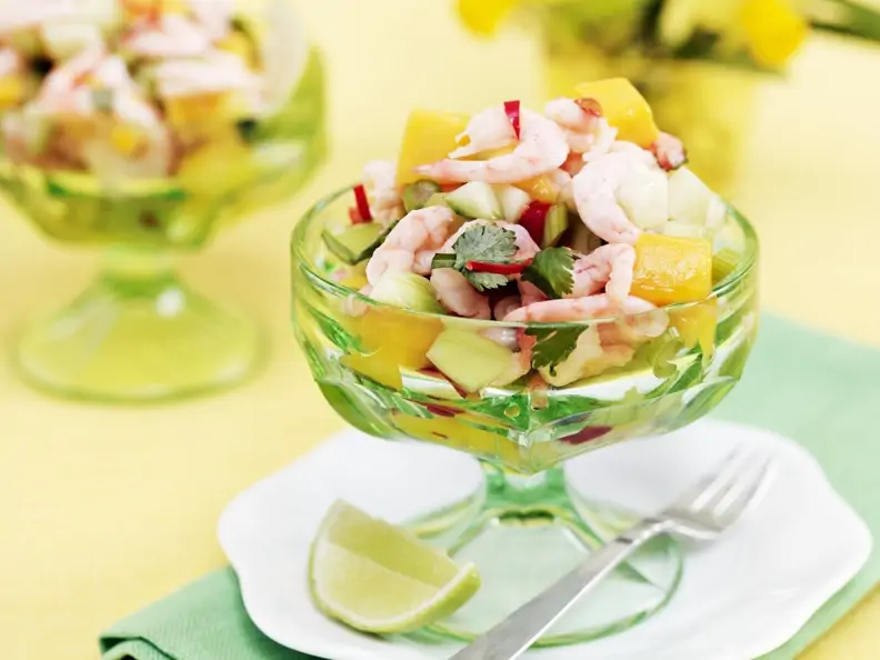 Garnelencocktail mit Mango-Gurken-Salsa