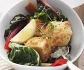 Knusper-Tofu mit Mangold