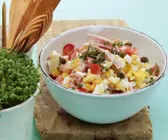 Mais-Eier-Salat mit Schinken