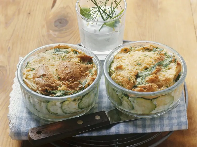 Brotgratin mit Goldbarsch