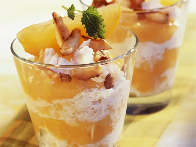 Exotischer Milchreis mit Kokos und Kaki