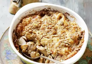 Pilzgratin mit Butterpilzen