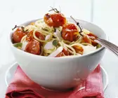 Pasta mit geschmorten Cherrytomaten