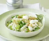 Risotto mit Frühlingsgemüse und Baby-Mozzarella