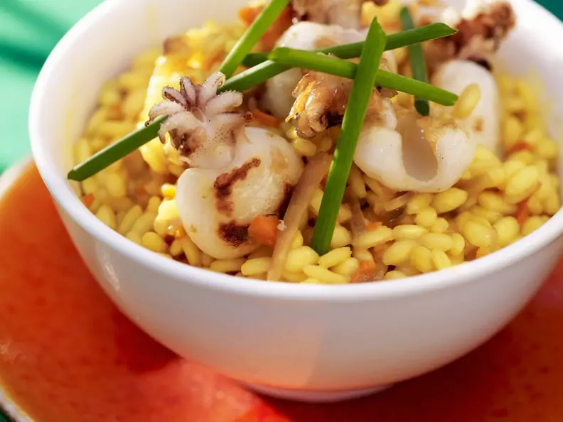 Risotto mit Tintenfisch