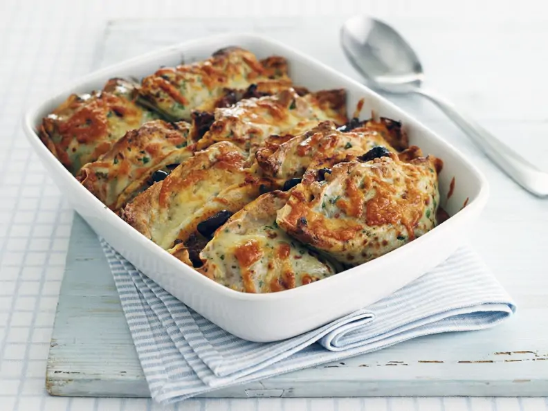 Pikanter Pfannkuchenauflauf