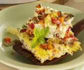 Nudelauflauf mit Pilzen und Gemüse