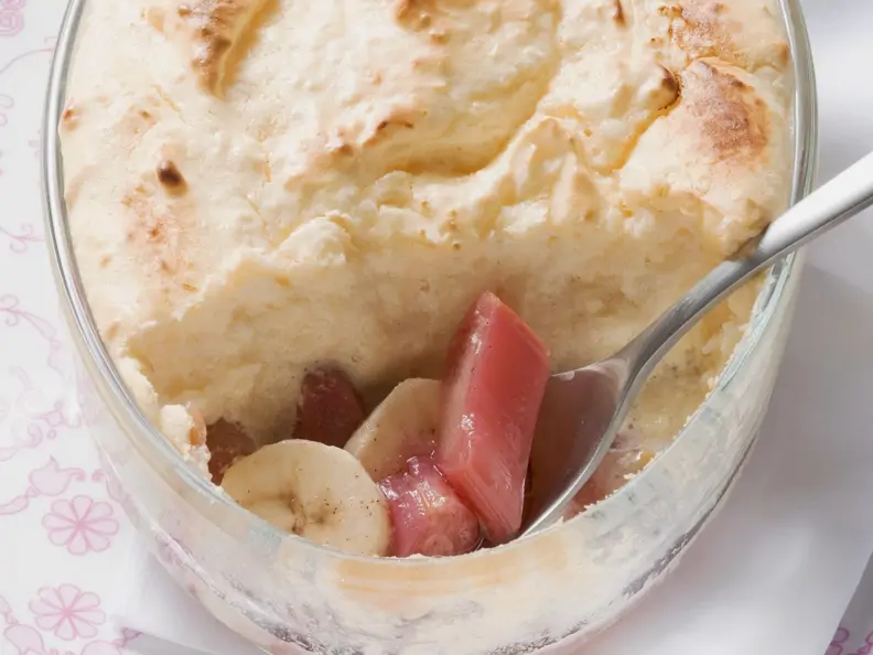 Rhabarbergratin mit Bananen