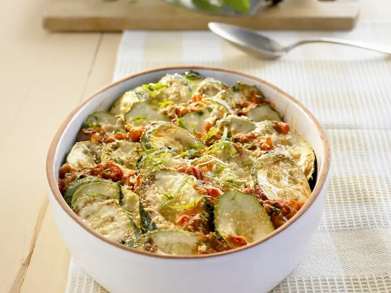 Zucchini-Minz-Gratin