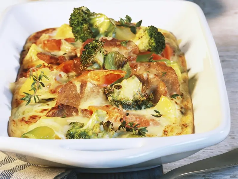 Gemüsegratin mit Raclette überbacken