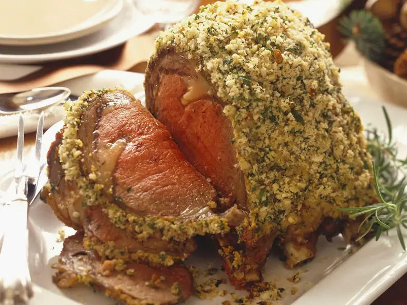 Rinderbraten mit Kräutermantel
