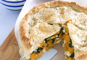Filoteigpie mit Gemüsefüllung