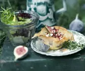 Feigenküchlein mit Ziegenkäse und Zitronenthymian