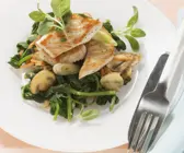 Putenschnitzel mit Spinat