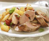 Schweinefilet mit Füllung aus getrockneten Tomaten