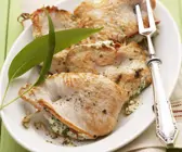Hähnchenschnitzel mit cremiger Bärlauchfüllung