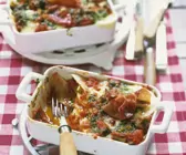 Tomaten-Schinken-Lasagne mit Zitronenpesto