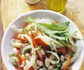 Salat aus Borlotti-Bohnen
