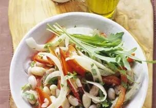 Salat aus Borlotti-Bohnen
