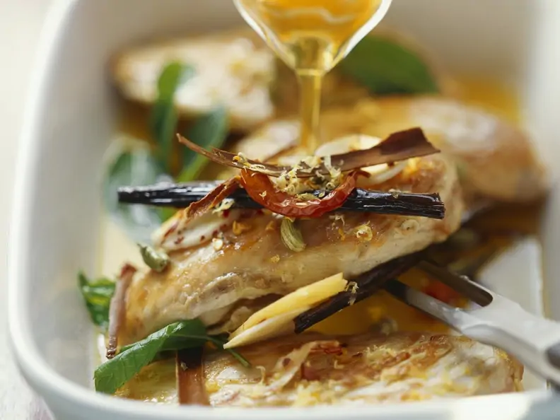 Hähnchenbrust mit Zitrone und Gewürzvinaigrette