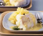 Kabeljau mit Senfsoße und Kartoffelstampf
