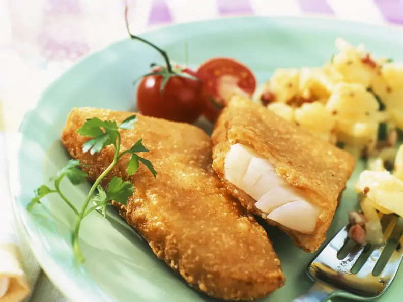 Backfisch mit Kartoffelsalat