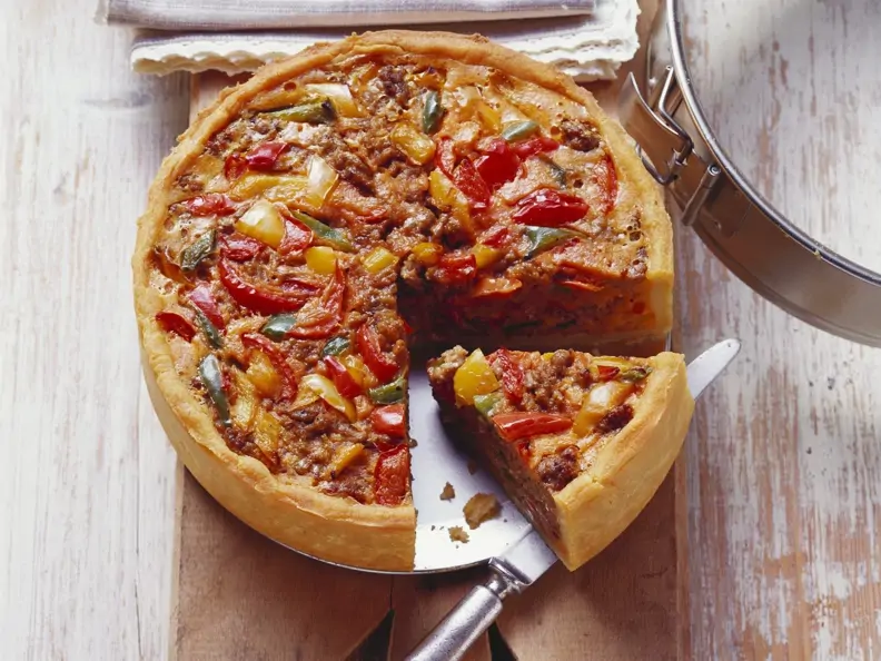 Paprika-Hackfleisch-Quiche