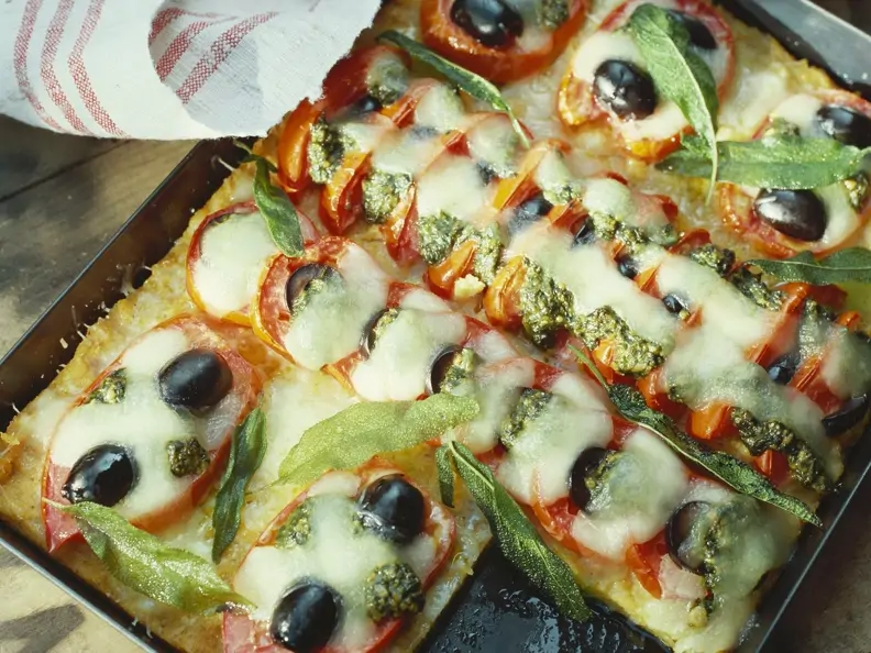 Polentagratin mit Gemüse und Käse