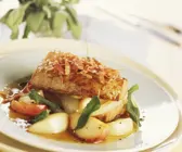 Filet vom Schwein mit Zwiebel-Apfel-Ragout