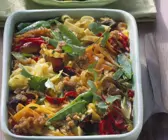 Nudelgratin auf asiatische Art