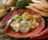 Fleischsülze mit Bratkartoffeln