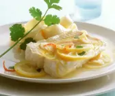 Lengfischfilet mit Zitronensauce