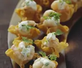 Shrimps im Wan-Tan-Schälchen