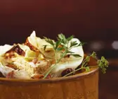 Kohlgratin mit Maroni und Kalbfleisch