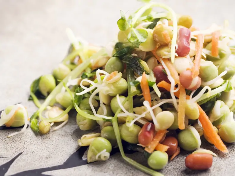Salat aus Bohnensprossen