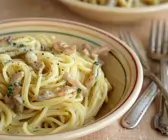 Spaghetti mit Speck-Sahne-Soße