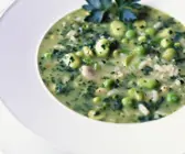 Bohnen-Erbsen-Suppe mit Reis
