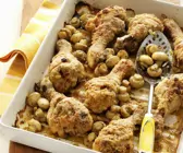 Hähnchenschlegel mit Champignons