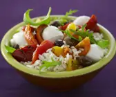 Reis-Paprika-Salat mit Mozzarella